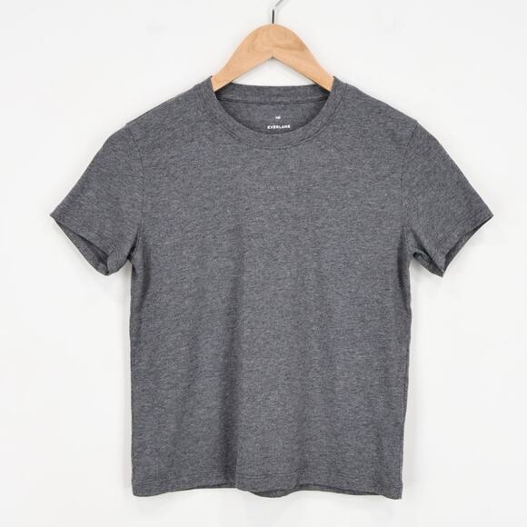 NWOT Everlane The Organic Cotton Box Cut Tee Relaxed Fit Heathered Charcoal XXS - Picture 3 of 8